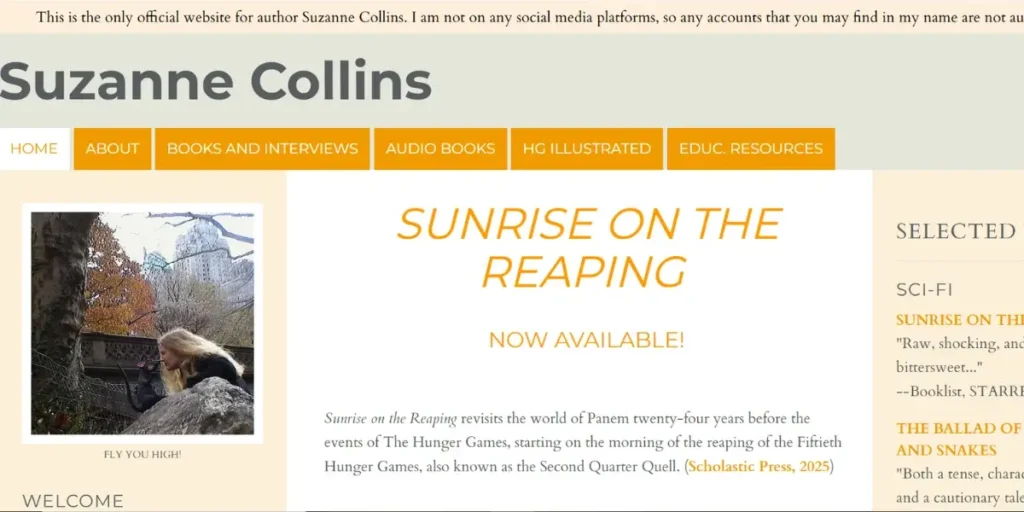 Suzanne Collins Official Website